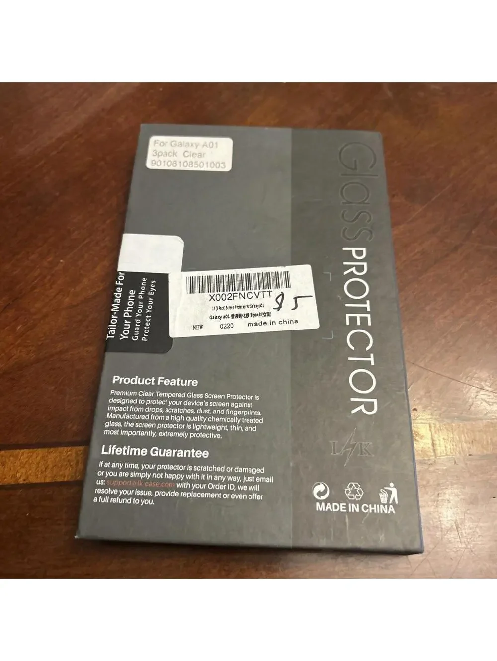 C448 3 Pack Clear Galaxy A01 Screen Protector Unused